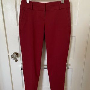 Loft Red Julie Trouser Pants